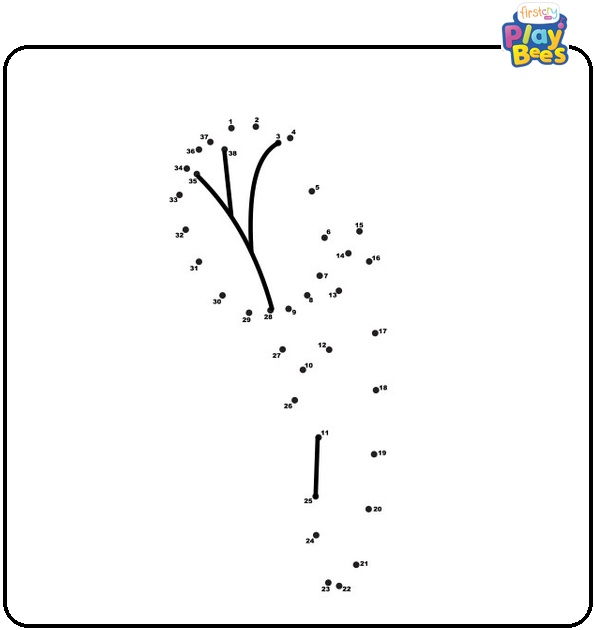 Tulip Dot to Dot Coloring Page