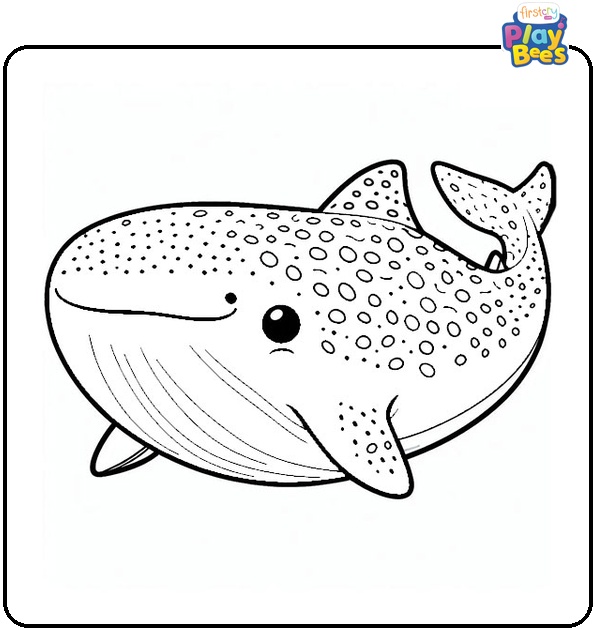 Whale Shark Colouring Page