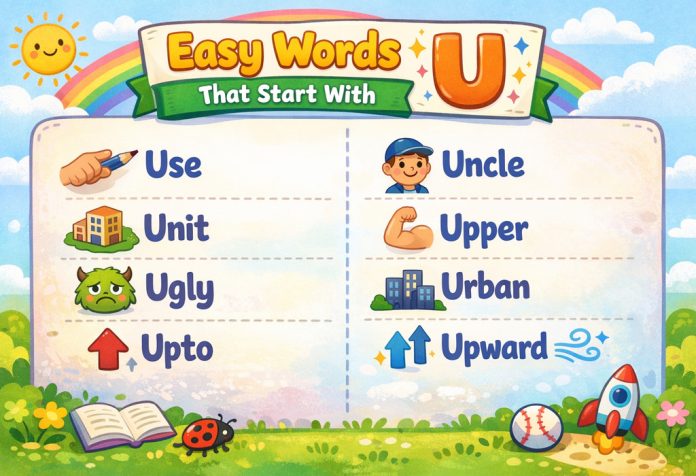 Words That Start With Letter U