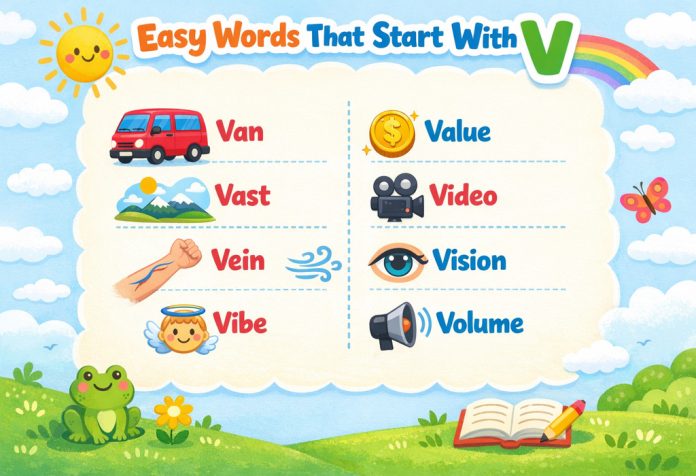 Words That Start With Letter V