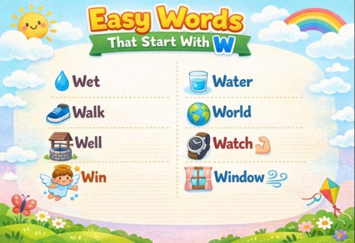 Words That Start With Letter W