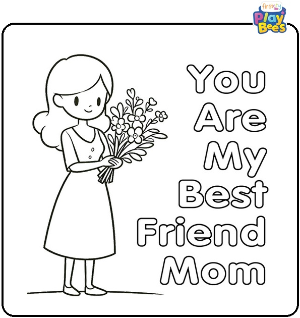 You Are My Best Friend Mom Coloring Page