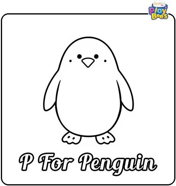 P’ is for Penguin coloring page