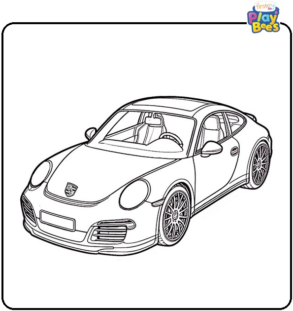 Porsche Coloring Page
