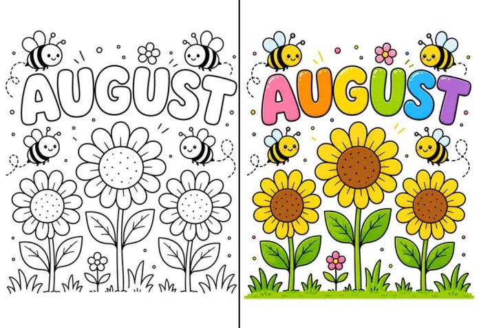 August Coloring Pages – Free Printable Sheets & Images