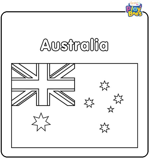 Australia Flag Coloring Page