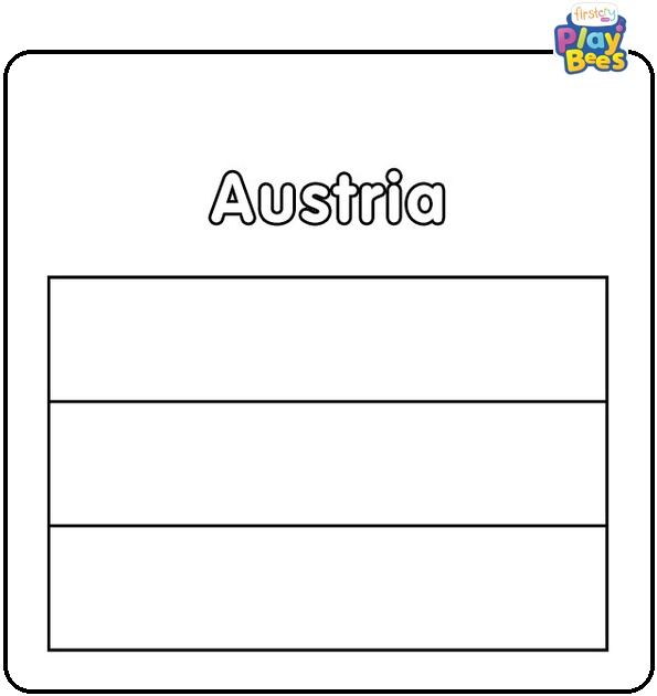 Austria Flag Coloring Page