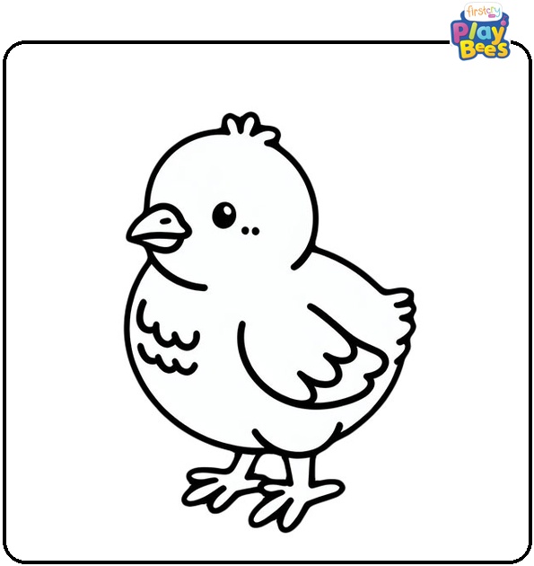 Baby Chick Coloring Page