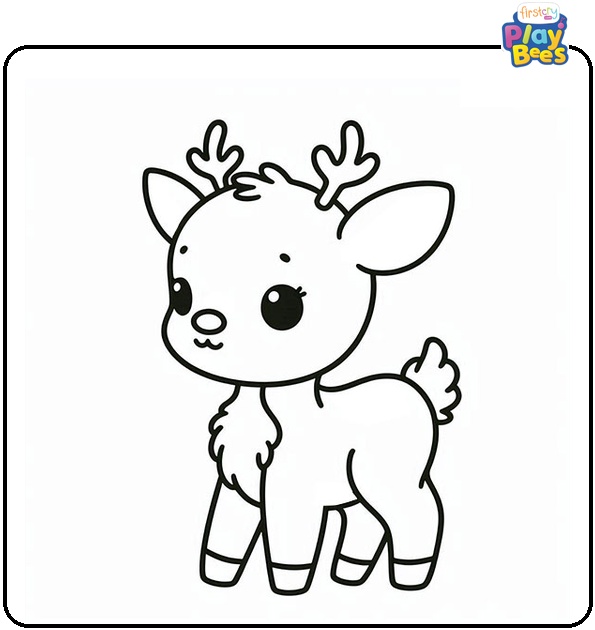 Baby Rudolph The Red Nosed Reindeer Coloring Page