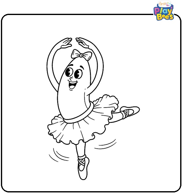 Banana Ballet Coloring Page
