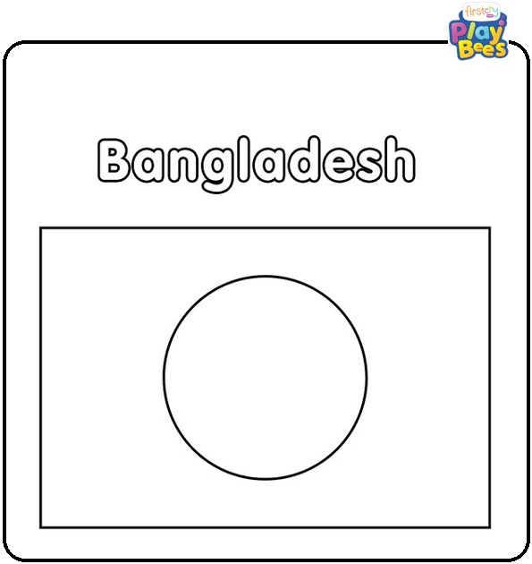 Bangladesh Flag Coloring Page