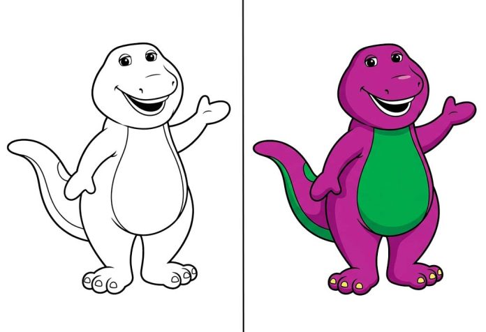 Barney Coloring Pages – Free Printable Sheets & Images