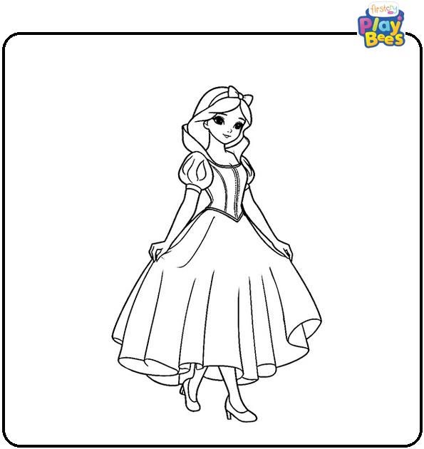 Beautiful Snow White Coloring Page