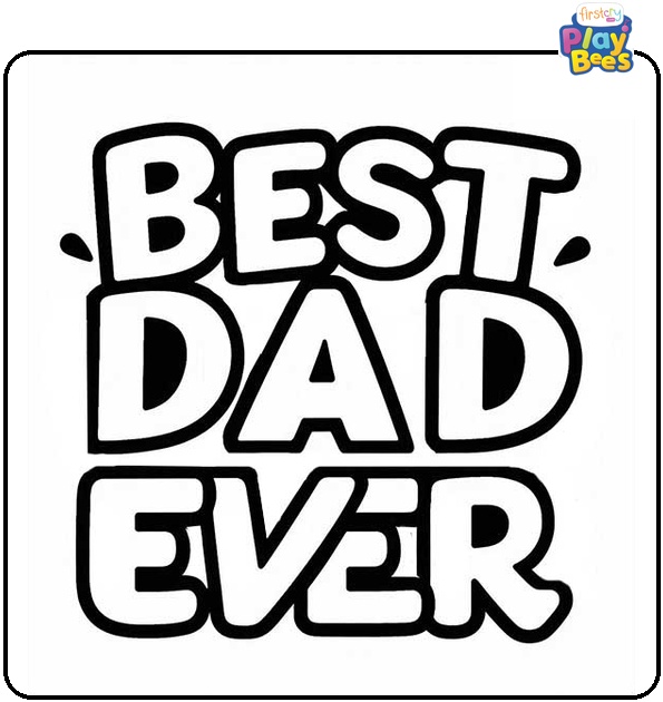 Best Dad Ever Coloring Page