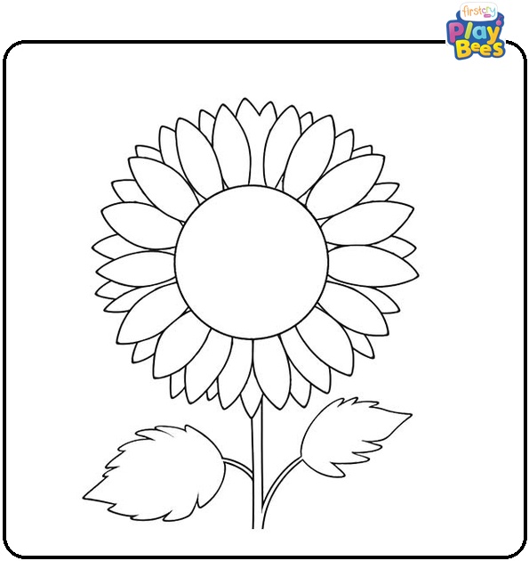 Big Petal Sunflower Coloring Page