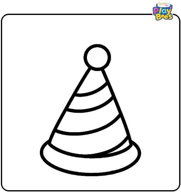 Birthday Hats Coloring Page Birthday Hats Coloring Page