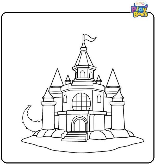 Bowser’s Castle Coloring Page