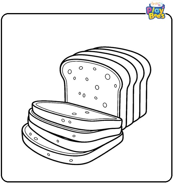 Bread Loaf Coloring Page Bread Loaf Coloring Page
