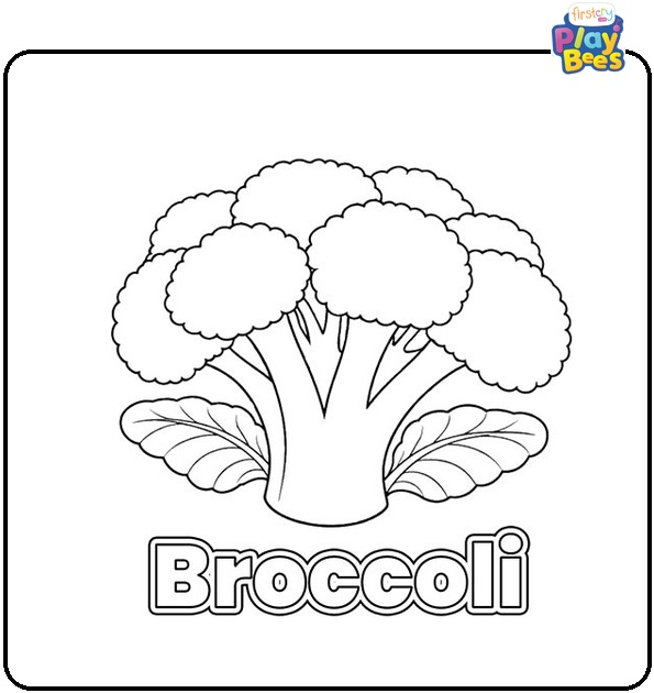 Broccoli Coloring Page