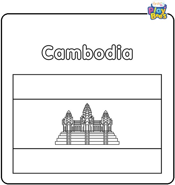 Cambodia Flag Coloring Page