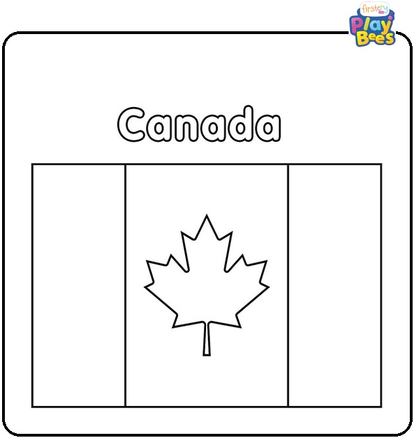 Canada Flag Coloring Page