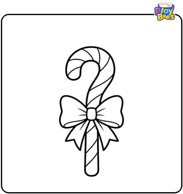 Candy Cane Coloring Page Candy Cane Coloring Page