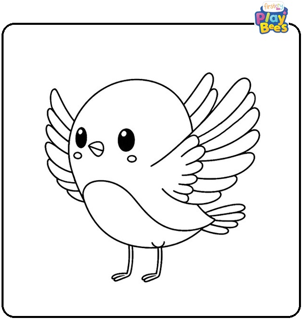 Cartoon Bird Coloring Page