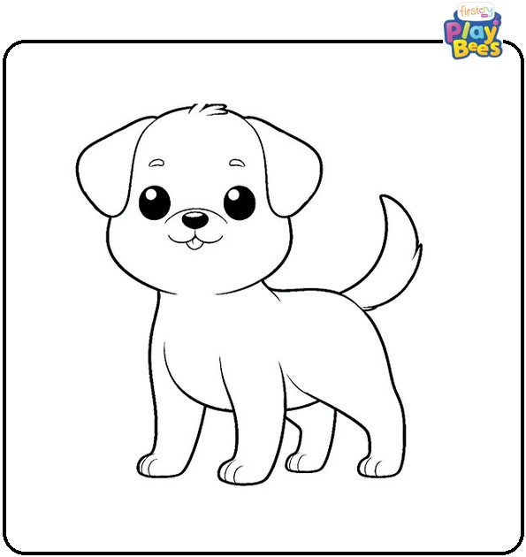 Cartoon Dog Coloring Page