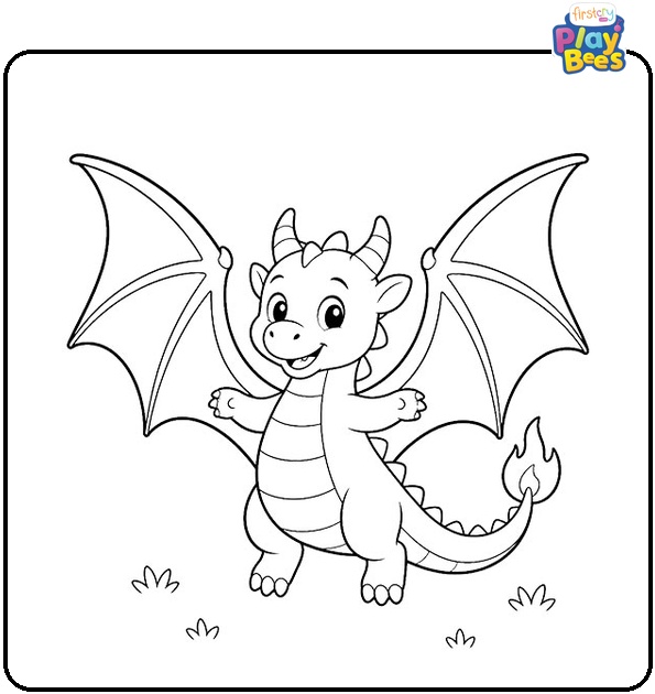 Charizard Big Wings Colouring Page