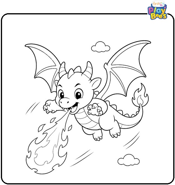 Charizard Flying Attack Colouring Page