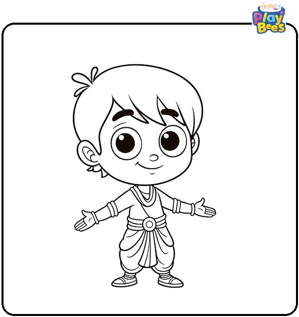 Chota Bheem Coloring Page
