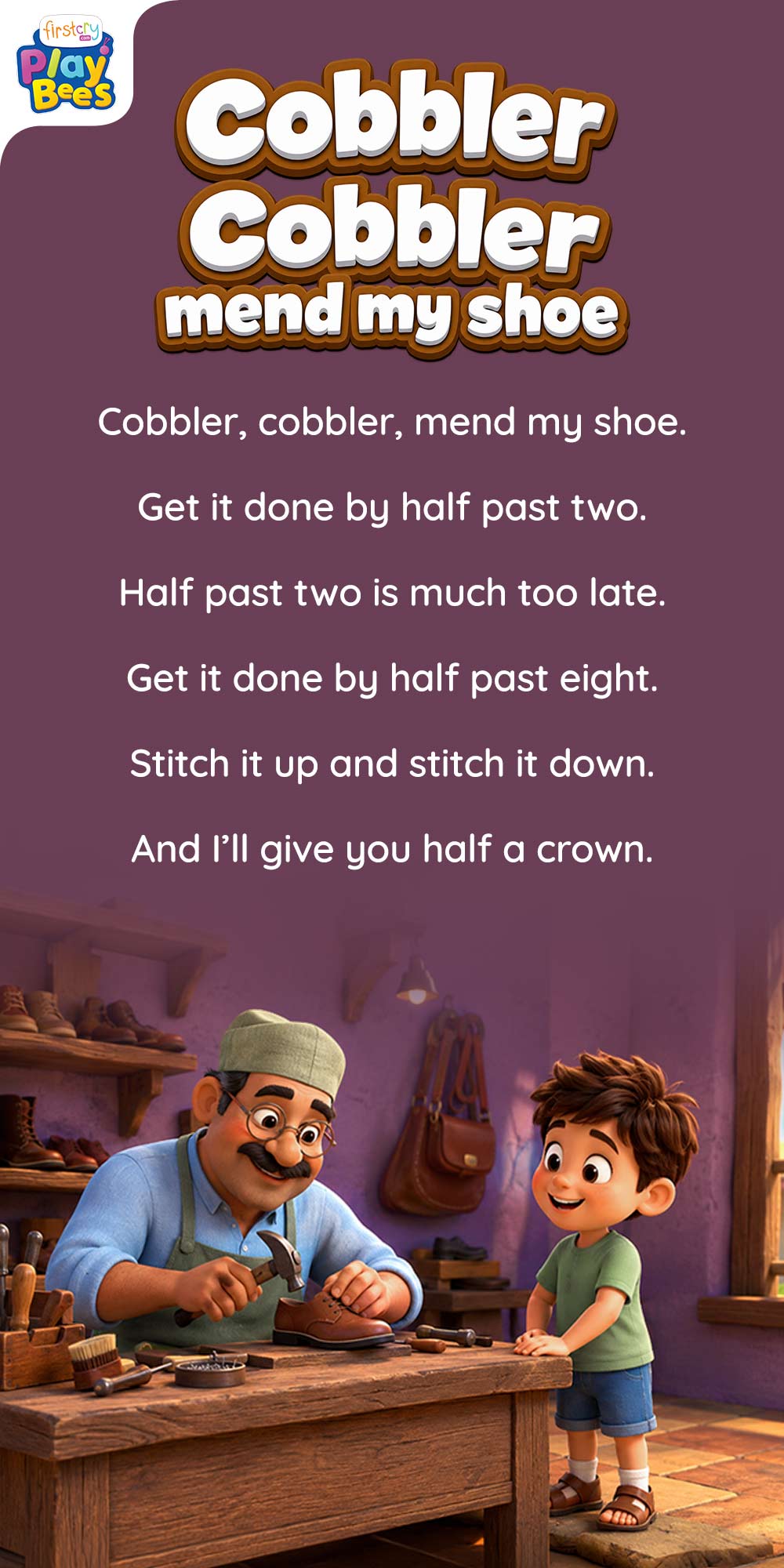 Cobbler Cobbler, mend my shoe Song Lyrics