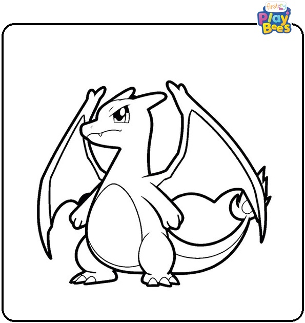 Cool Charizard Pokemon Colouring Page