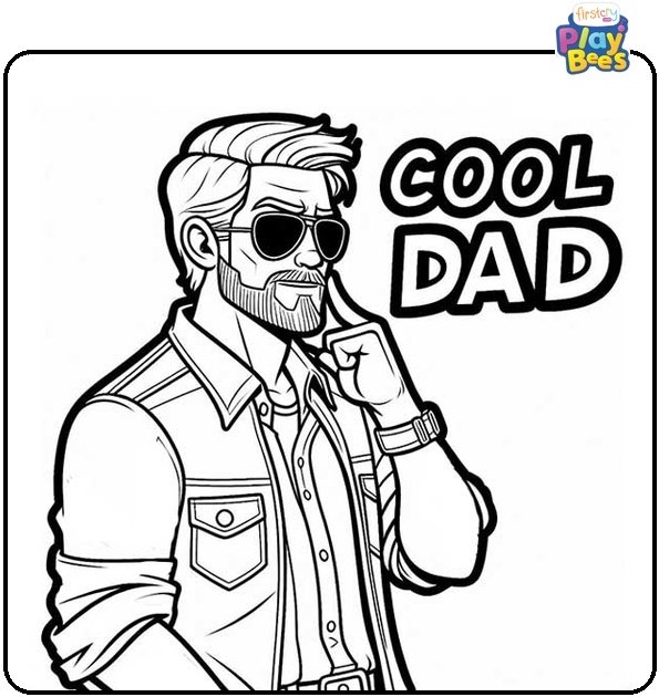 Cool Fathers Day Coloring Page