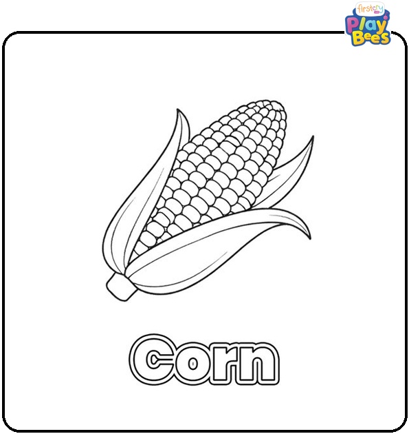 Corn Coloring Page