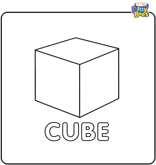 Cube Coloring Page