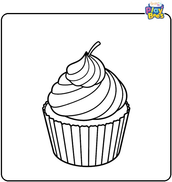 Cupcake Coloring Page Cupcake Coloring Page