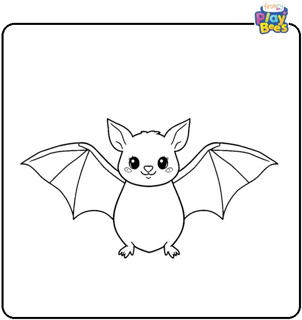 Cute Baby Bat Coloring Page