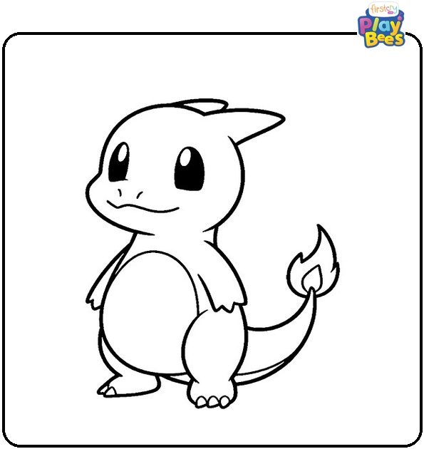 Cute Charizard Colouring Page