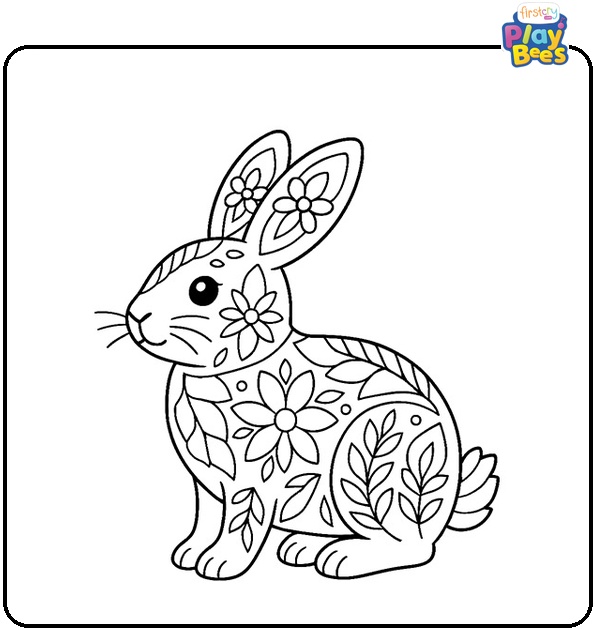 Cute Rabbit Mandala Coloring Page Cute Rabbit Mandala Coloring Page