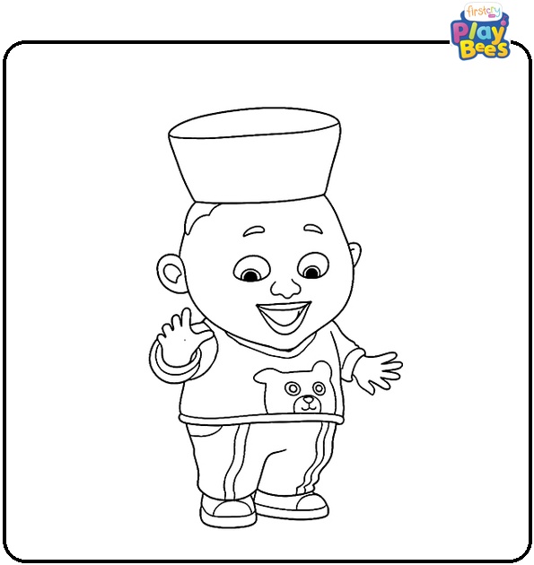 David from Barney World Coloring Page