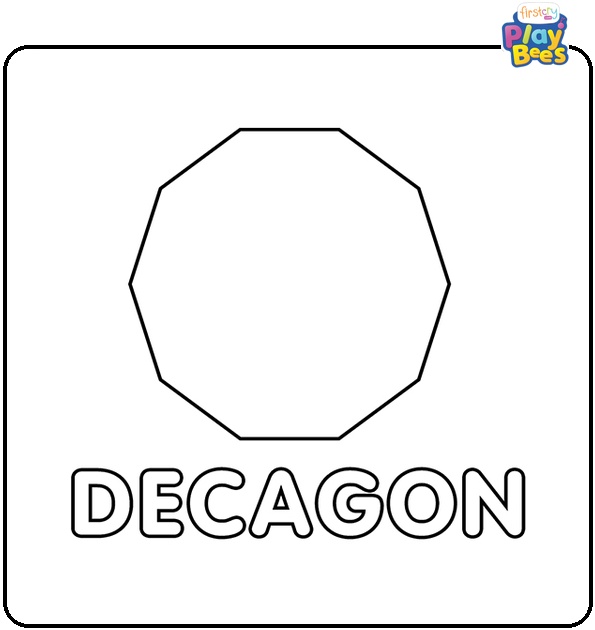 Decagon Coloring Page