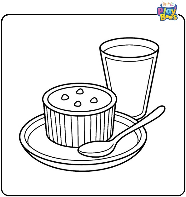 Dessert Coloring Page Dessert Coloring Page