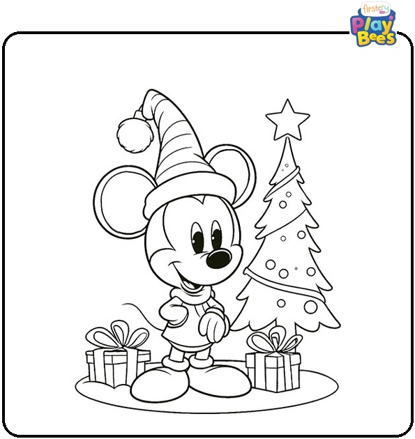Disney Christmas Coloring Page
