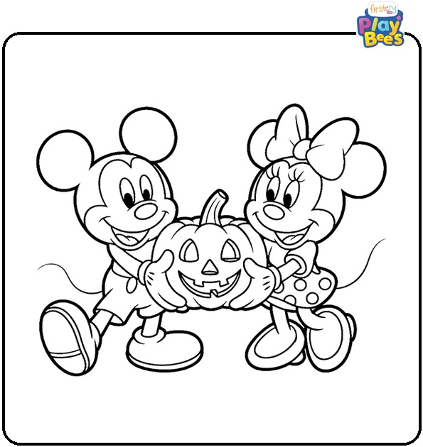 Disney Halloween Colouring Page