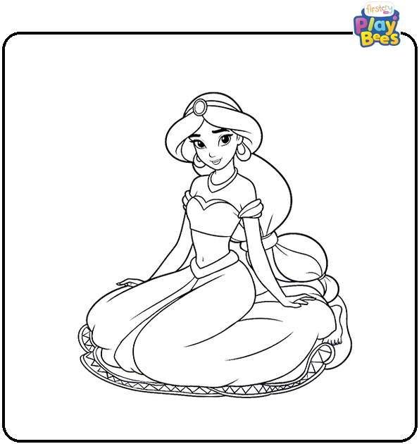 Disney Jasmine Coloring Page