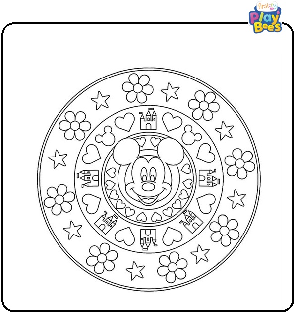 Disney Mandala Coloring Page Disney Mandala Coloring Page