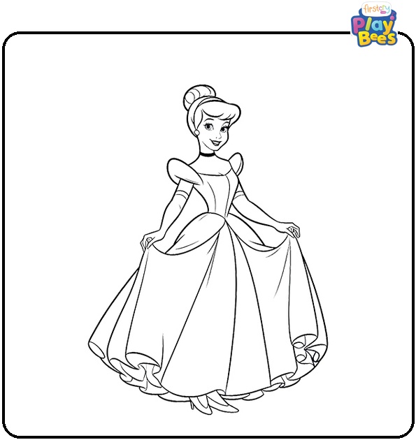 Disney Princess Cinderella Coloring Page