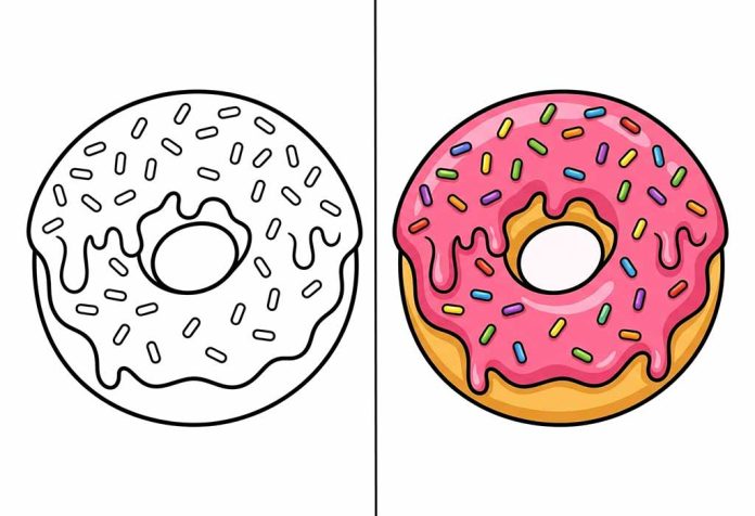 Donut Coloring Pages – Free Printable Sheets & Pictures