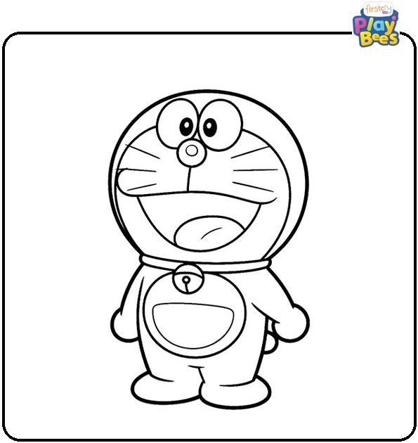Doremon Cartoon Coloring Page